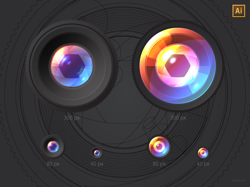 Lenses, Vector Freebie 800x600 Lenses, Vector Freebie