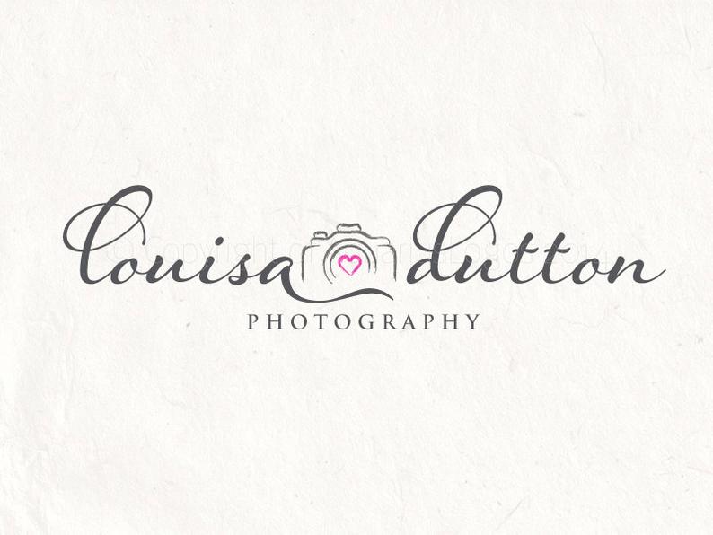 794x596 Photography Logo Camera Logo Watermark Logo Design Heart Etsy