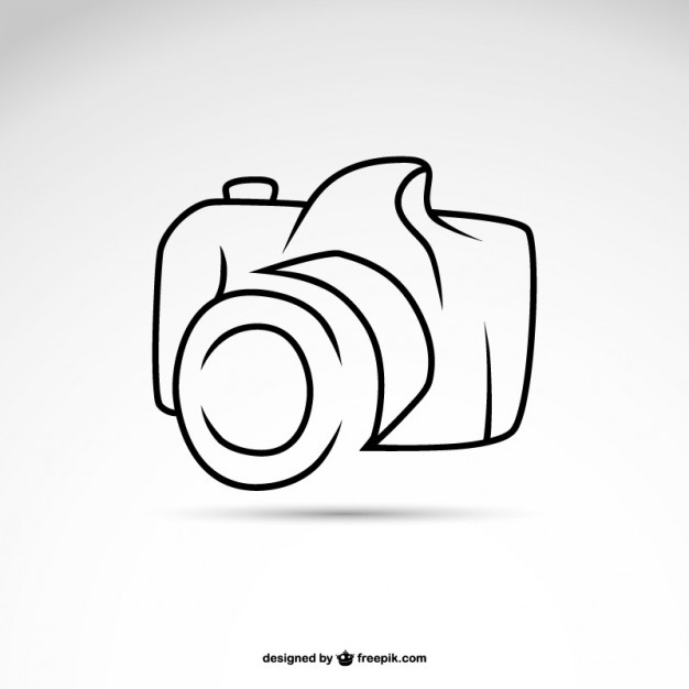 626x626 Line Art Camera Symbol Logo Template Vector Free Download
