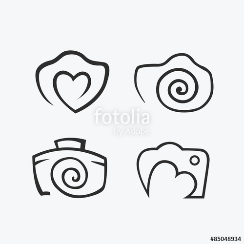 500x500 Photos Logo Camera, Logo Vector Set Trendy Hipster Camera Pho