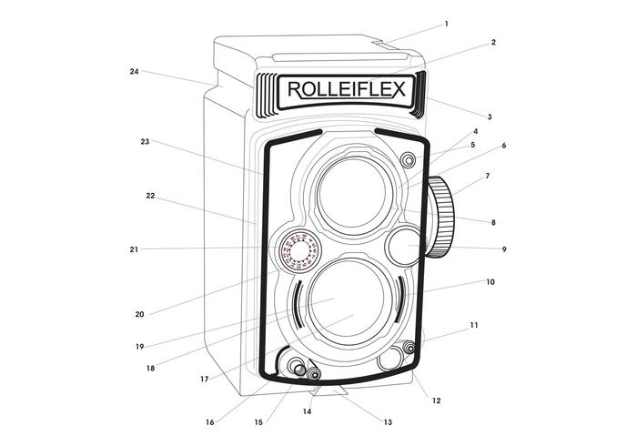 700x490 Vintage Camera Outlines