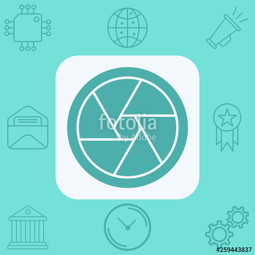 500x500 Camera Shutter Vector Icon Sign Symbol Stock Image And Royalty