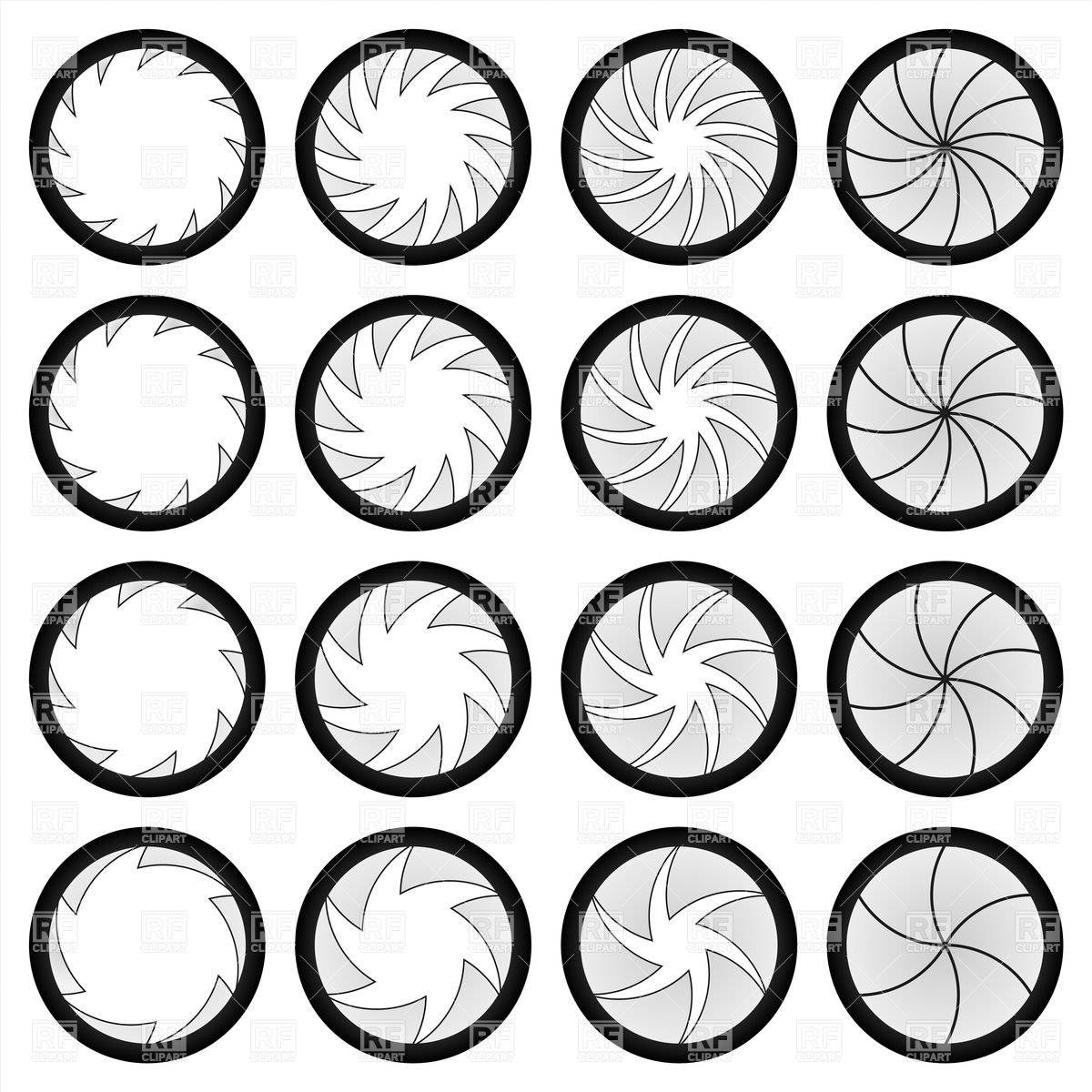 1200x1200 Multileaf Mechanism Like Simple Leaf Shutter Vector Image