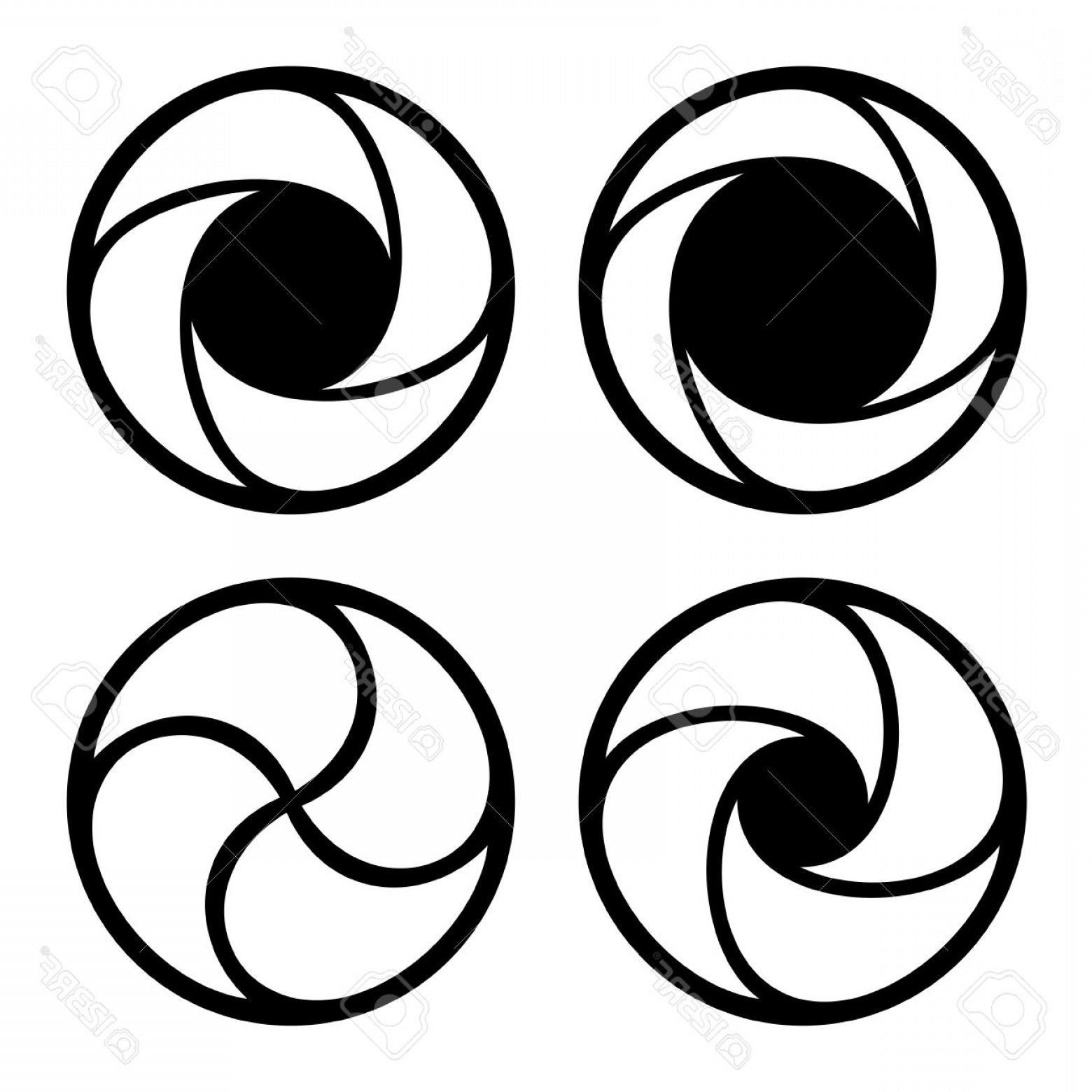 1560x1560 Photostock Vector Camera Shutter With Different Open Aperture