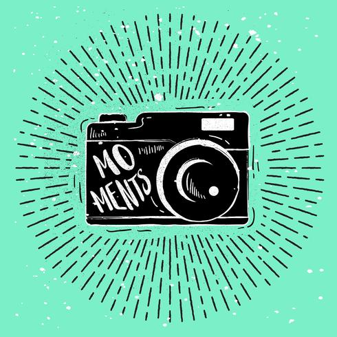 490x490 Hand Drawn Camera Silhouette Vector