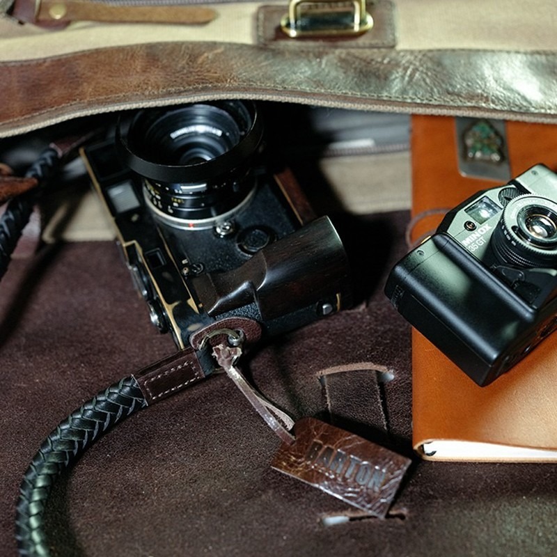 800x800 Vector Natural Leather Camera Strap Camera Neck Strap