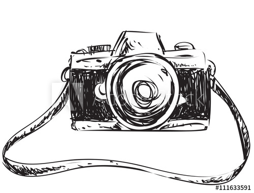 500x380 Camera Doodle Illustration