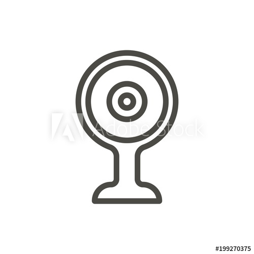 500x500 Web Camera Icon Vector Line Video Camera Symbol