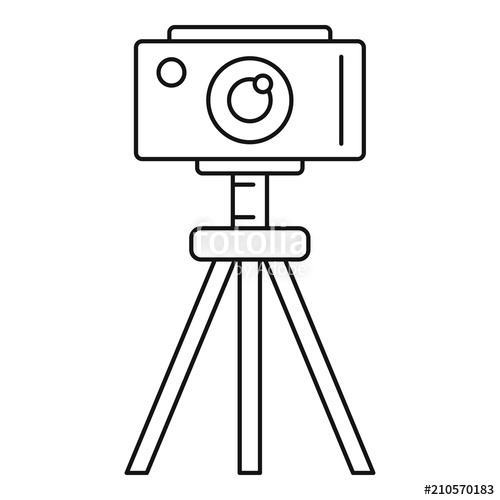 Camera On Tripod Icon Outline Camera On Tripod Vector Icon 500x500 Camera On Tripod Icon Outline Camera On Tripod Vector Icon