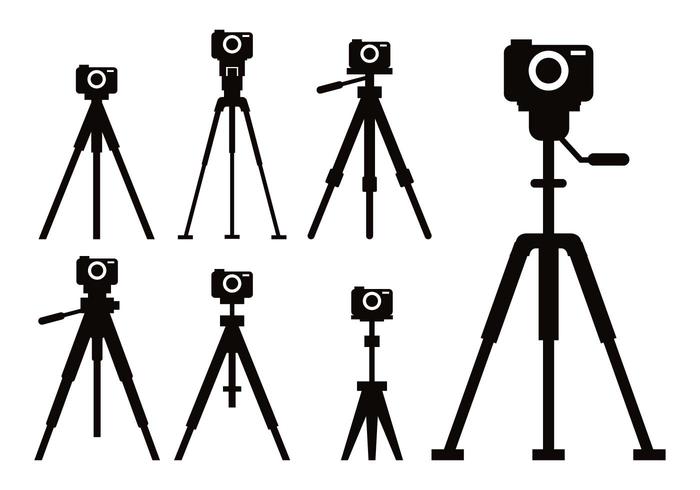 Camera Tripod Icon Vector Set 700x490 Camera Tripod Icon Vector Set