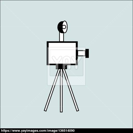 Vintage Camera With Flash On The Tripod Vector 512x512 Vintage Camera With Flash On The Tripod Vector