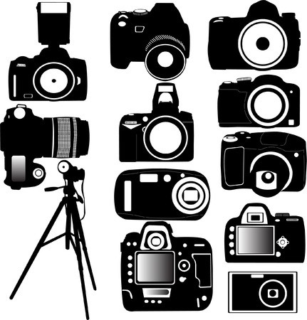 Dijital Photo Camera And Tripod Vector Royalty Free Vector Graphics 431x450 Dijital Photo Camera And Tripod Vector Royalty Free Vector Graphics