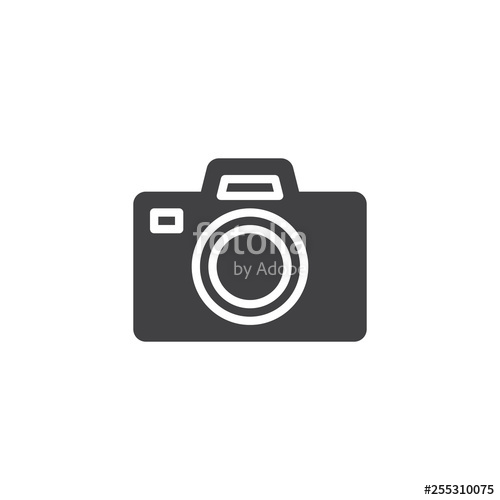 500x500 Photo Camera Vector Icon Filled Flat Sign For Mobile Concept