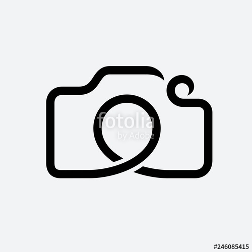 500x500 Mono Line Camera Vector Stock Image And Royalty Free Vector
