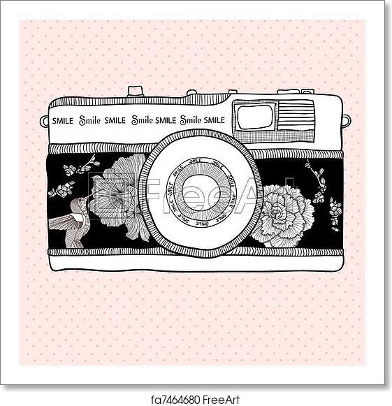 Free Art Print Of Background With Retro Camera Vector 561x581 Free Art Print Of Background With Retro Camera Vector