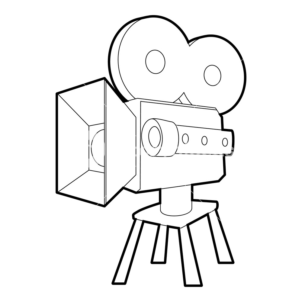 1000x1000 Camera Icon Outline Illustration Of Camera Vector Icon For Web