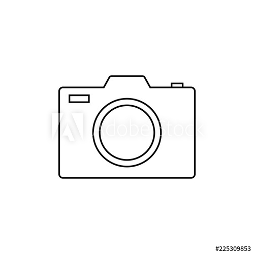 500x500 Camera Vector Icon Photo Line Vector Icon For Websites And Mobile