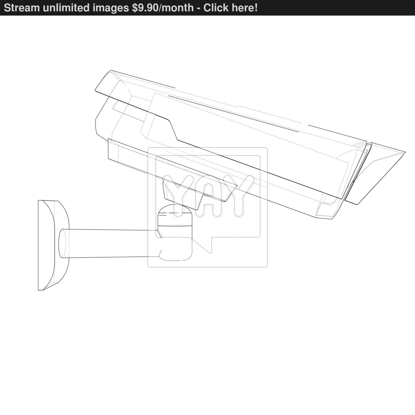1600x1600 Outline Cctv Camera Security Camera Vector Vector