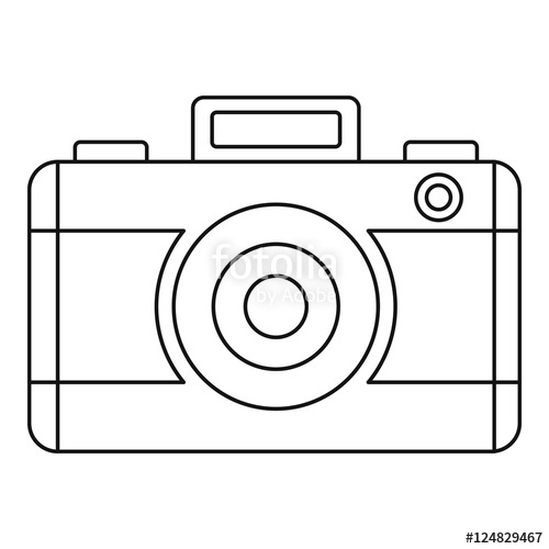 500x500 Photo Camera Icon Outline Illustration Of Photo Camera Vector
