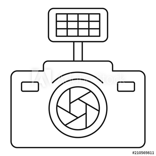 500x500 Photo Camera Icon Outline Photo Camera Vector Icon For Web Design