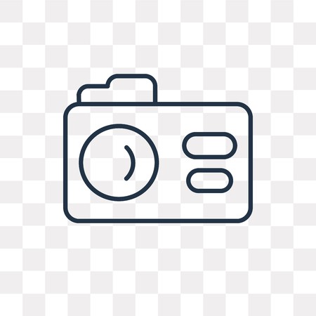 450x450 Photo Camera Vector Outline Icon Isolated On Transparent