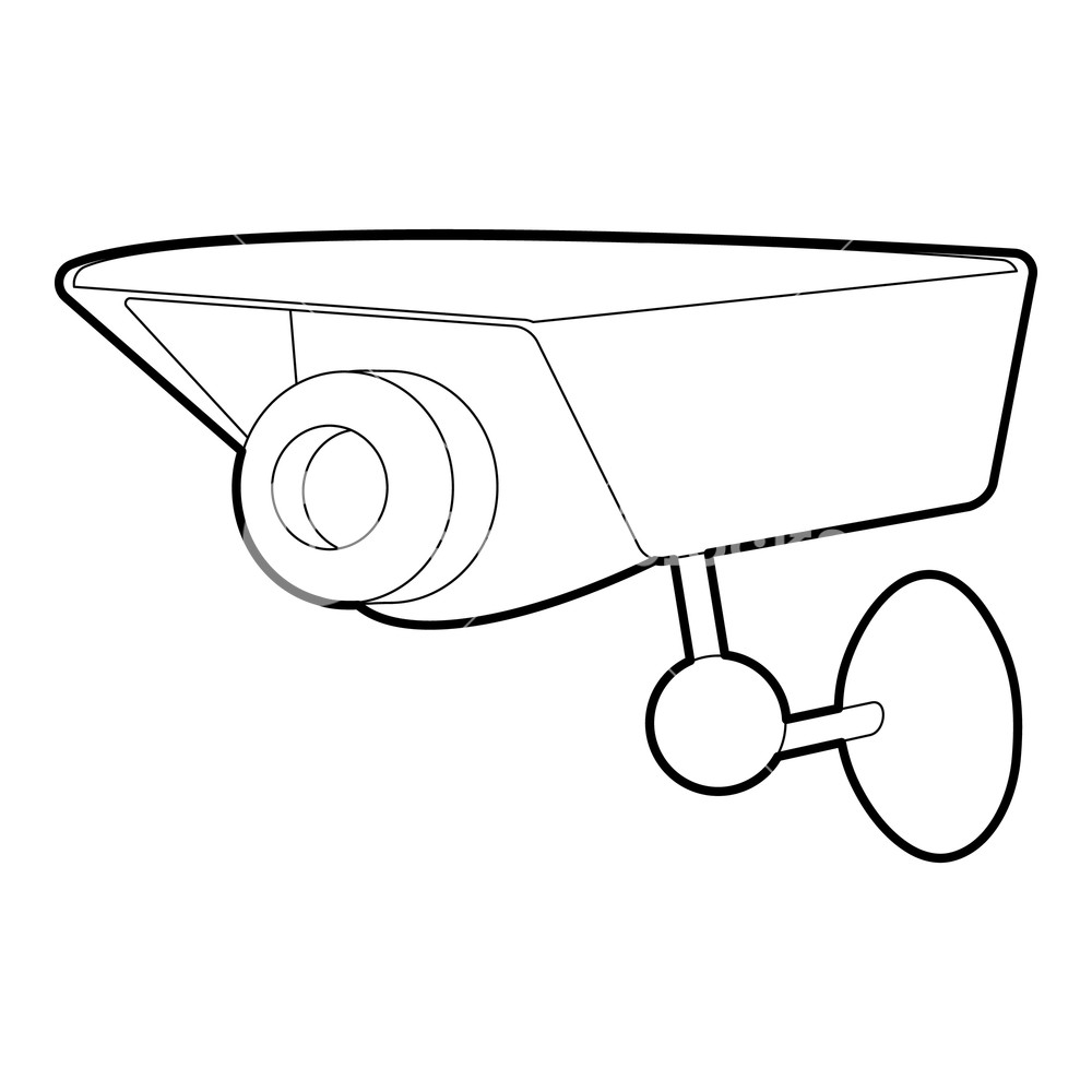 1000x1000 Security Camera Icon Outline Illustration Of Security Camera