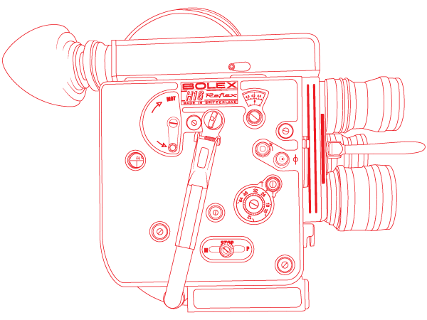 600x450 Bolex Reflex Camera Vector Outline