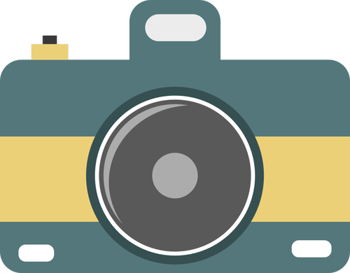 500x390 Flat Camera Icon Vector Image