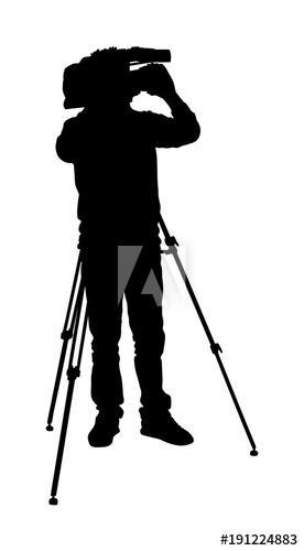 276x500 Cameraman Silhouette With Video Camera On Event, Concert, Sport
