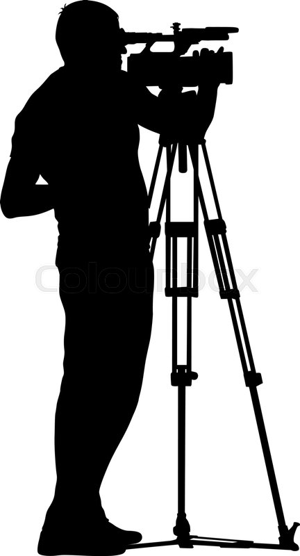 432x800 Cameraman With Video Camera Stock Vector Colourbox