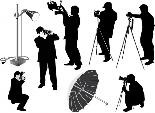 503x368 Photographer Silhouette Vector Free Vector Download