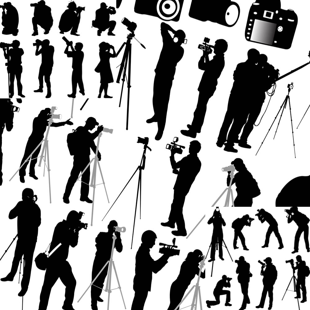 Cameraman Silhouette Vector at Vectorified.com | Collection of ...