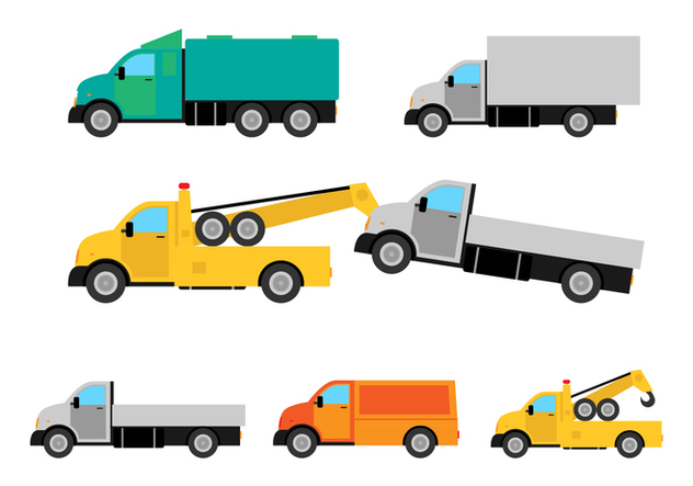 632x443 Flat Camion Truck Vector Set Free Vector Download Cannypic