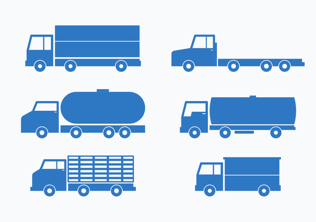 632x443 Blue Camion Vector Collection Set Free Vector Download