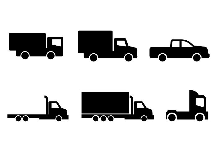 700x490 Glyph Camion Icon Vector