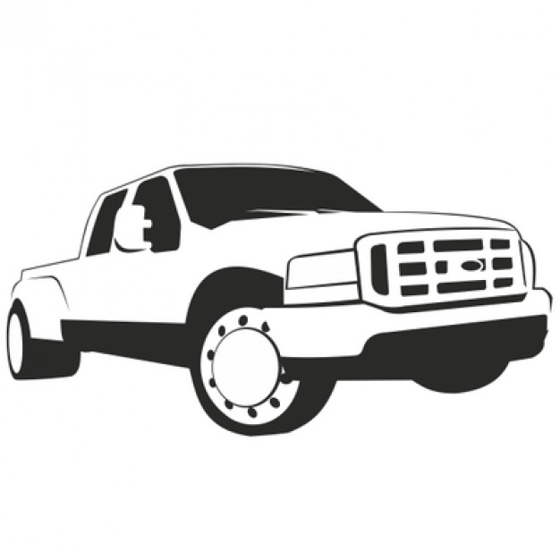 626x626 Flat Sketchy Ford Truck Illustration Vector Free Download