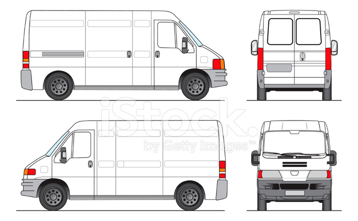 711x440 Camioneta Stock Vector