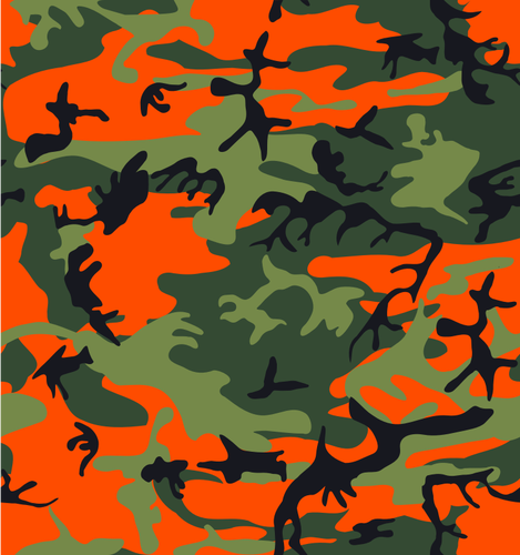 469x500 Hunter's Camouflage Print Vector Image
