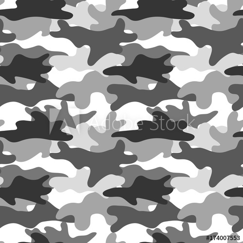 500x500 Black And White Camouflage Masking Camo Classic Clothing Print