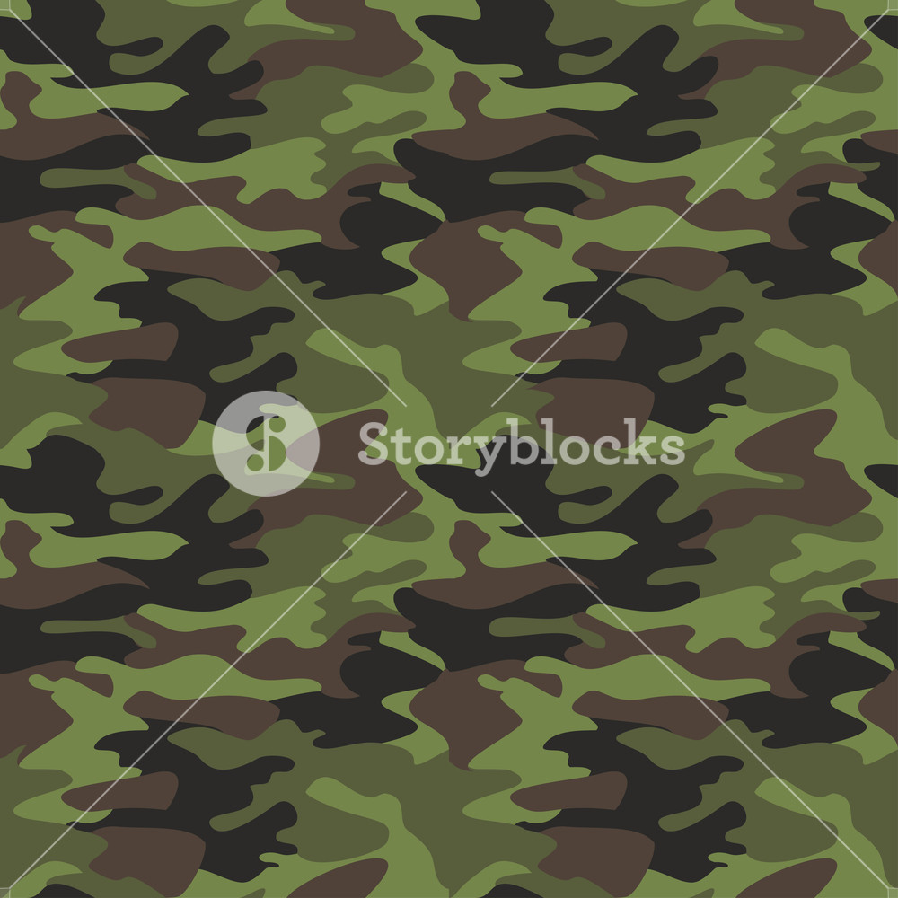 1000x1000 Camouflage Pattern Background Seamless Vector Illustration