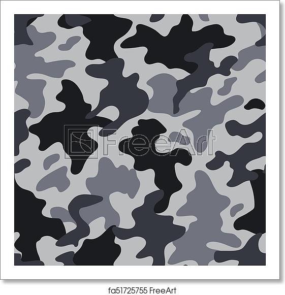 561x581 Free Art Print Of Modern Fashion Vector Trendy Camo Pattern