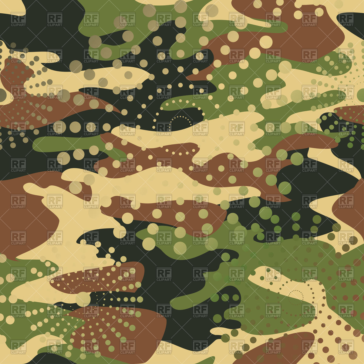 Camouflage And Halftone Pattern Background Vector Image 1200x1200 Camouflage And Halftone Pattern Background Vector Image