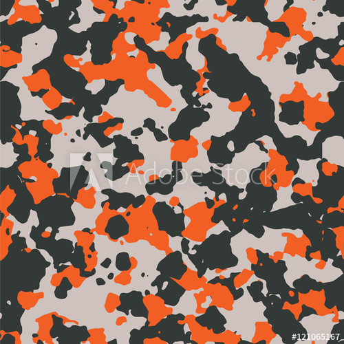 Seamless Black Gray And Orange Modern Fashion Camouflage Pattern 500x500 Seamless Black Gray And Orange Modern Fashion Camouflage Pattern