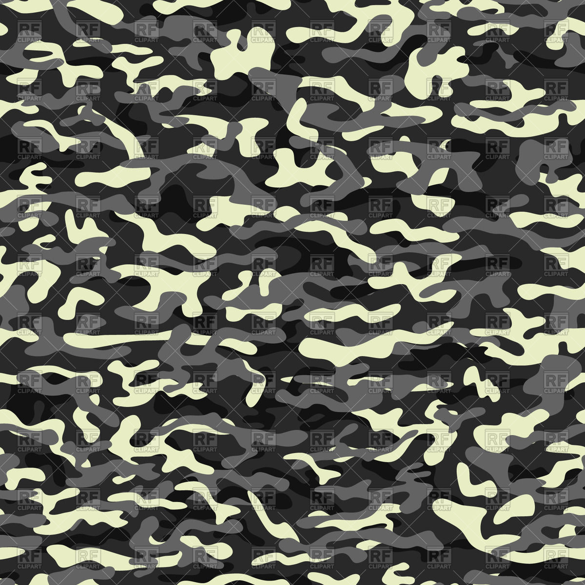 1200x1200 Dark Camouflage Seamless Pattern Free Vector Image Vector