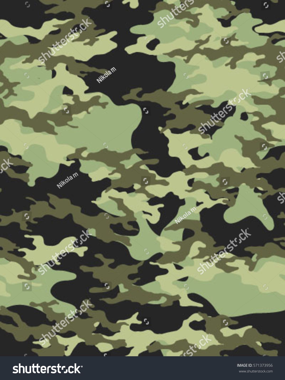 1200x1600 Fashionable Camouflage Pattern, Vector Illustration Millatry Print