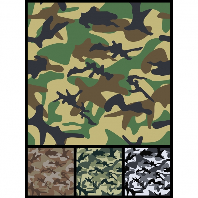 640x640 Seamless Military Camouflage Patterns For Print Or Textile