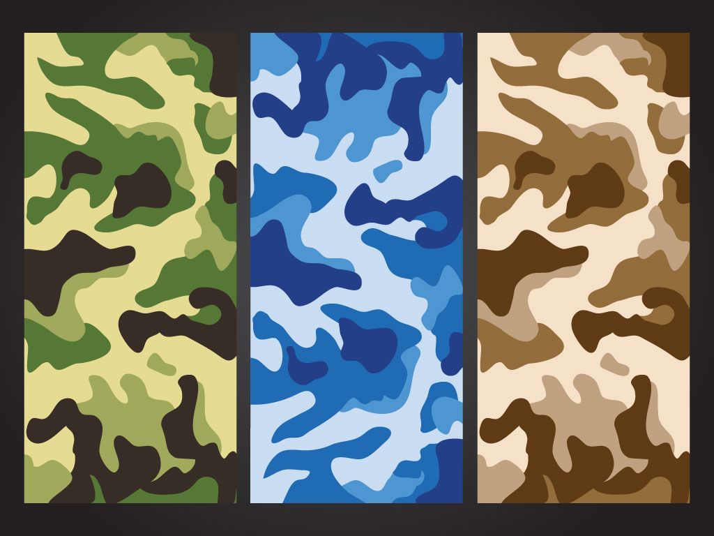 1024x768 Camouflage Pattern Pack Grafik Art Free Vector Graphics, Free