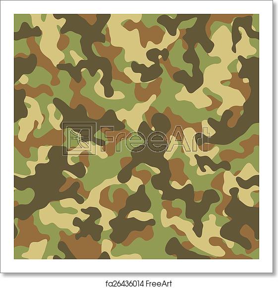 561x581 Free Art Print Of Woodland Camouflage Seamless Pattern Vector