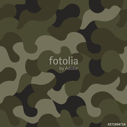 500x500 Vector Camouflage Seamless Pattern Khaki Design Style For T Shirt