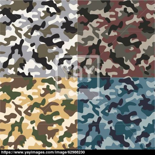 Camouflage Seamless Pattern Vector at Vectorified.com | Collection of ...